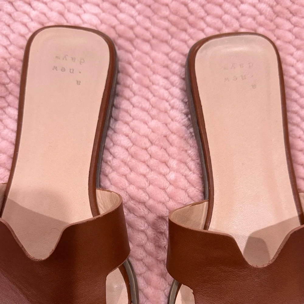 a new day Brown Slide Sandals - Picture 3 of 7